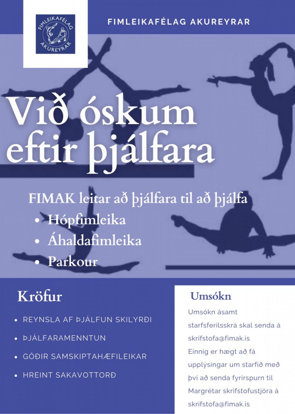 Óskum eftir þjálfurum