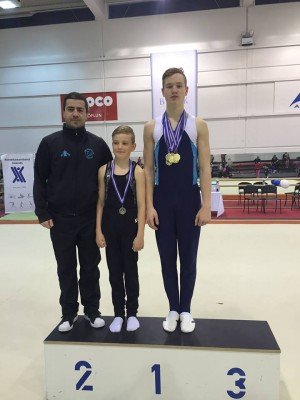 Ögri og Jóhann Gunnar ásamt Jan þjálfara sinum