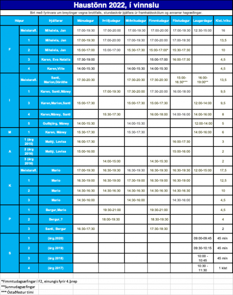 Drög af stundatöflu
